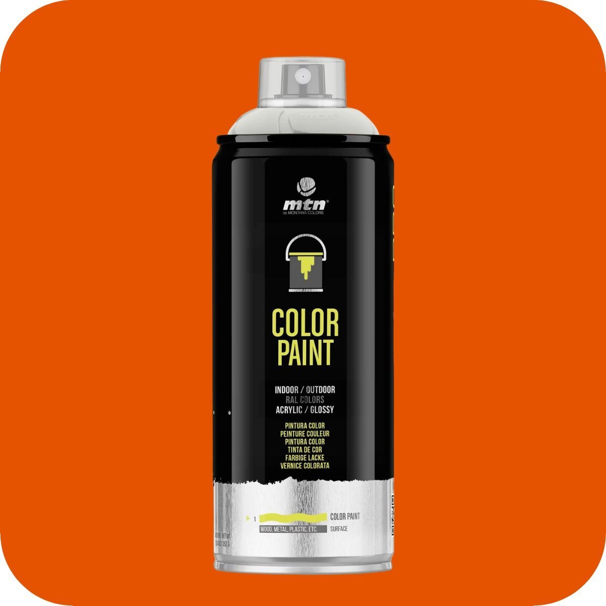 MTN PRO – RAL 2004 – Pure Orange – 400 ml Aerosol