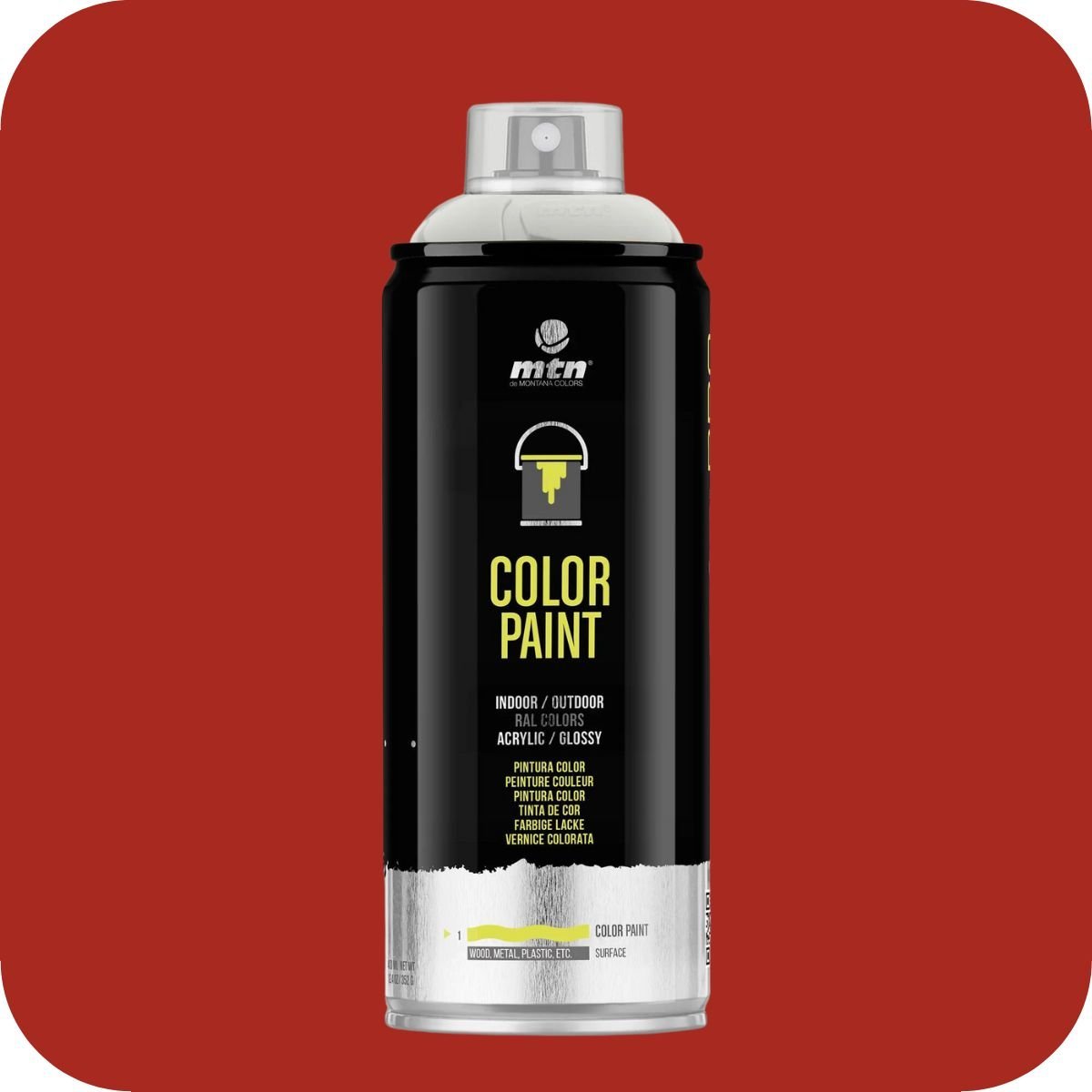 MTN PRO – RAL 3000 – Flame Red – 400 ml Aerosol